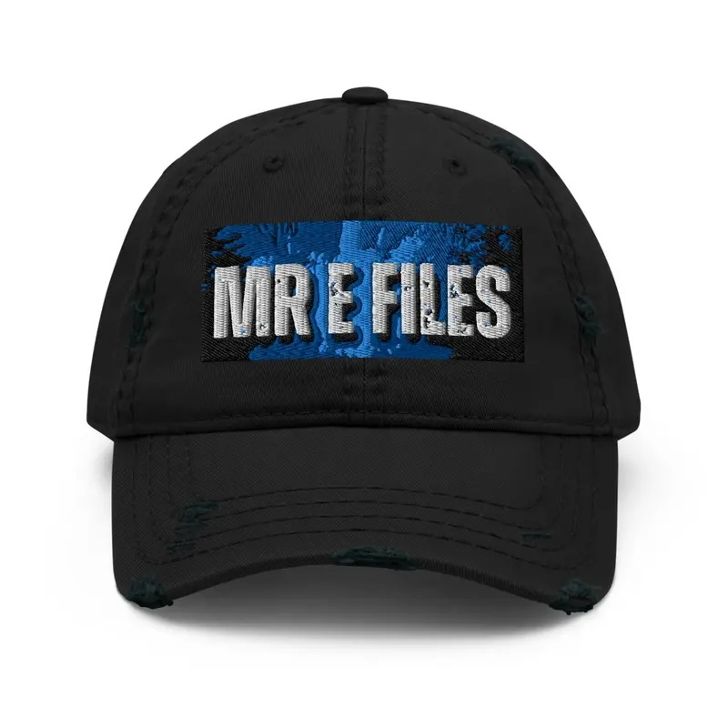 Mystery files distressed dad hat 